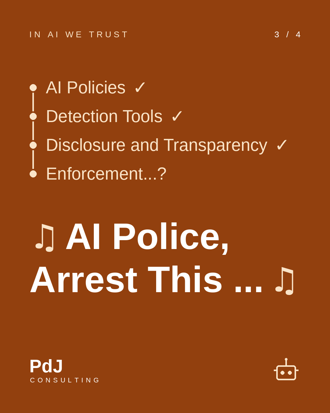 Latest post: Congrats on your AI policy. But who are the AI police?